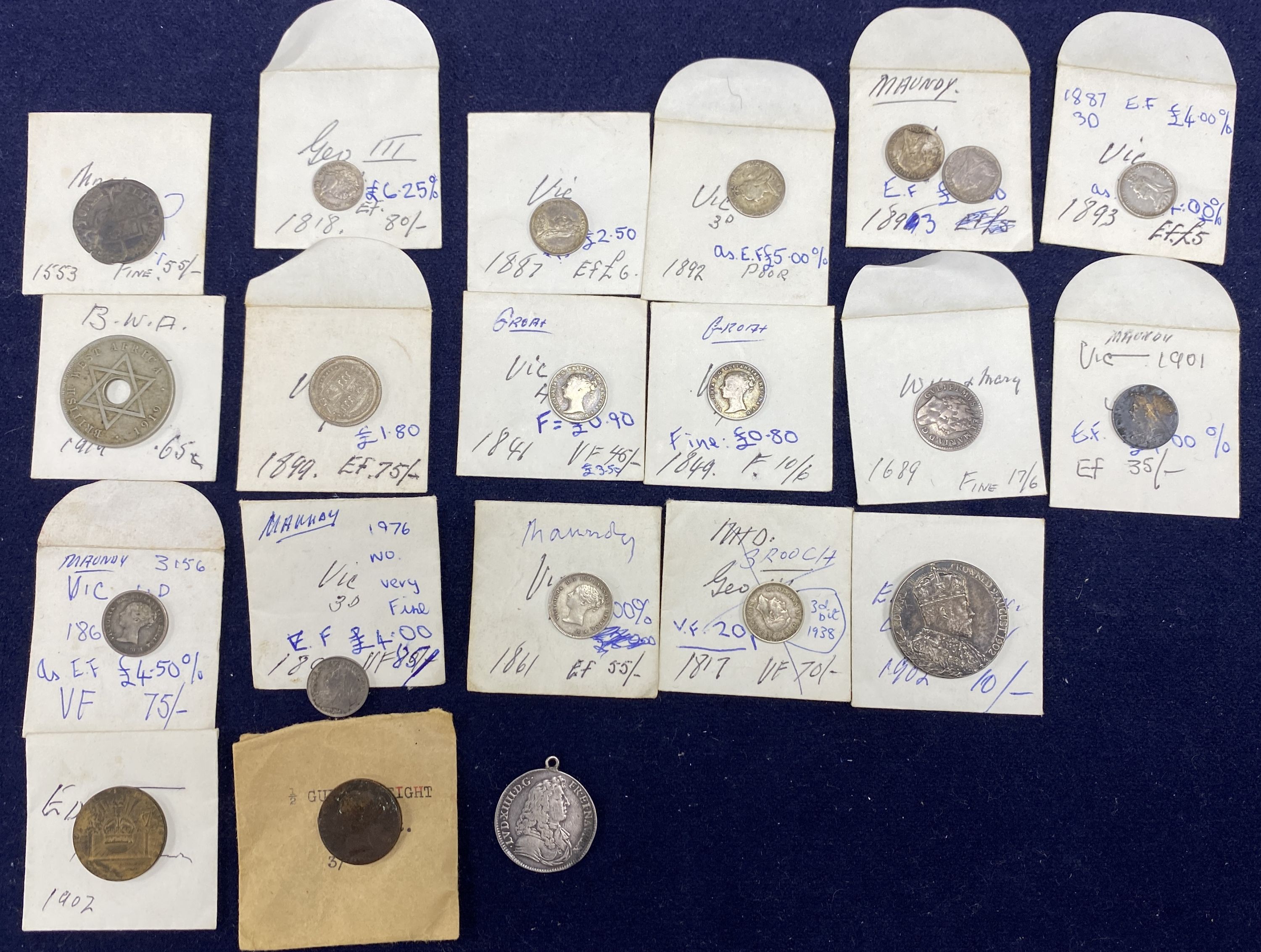 UK coins 16th-20th century,